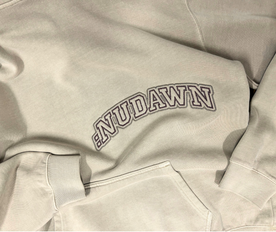 Unisex Taupe Hoodie - :nudawn